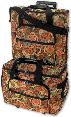 Hemline Sew Easy Two-Bag Burgundy Floral