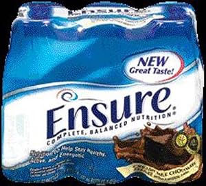 Ensure Creamy Milk Chocolate Shake,  6 -  8-Ounce Bottles
