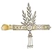Babeyond® Bling Golden-Tone The Great Gatsby Inspired Leaf Simulated Pearl Headband Hair Tiara