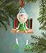 Elf On Books Christmas Tree Ornament