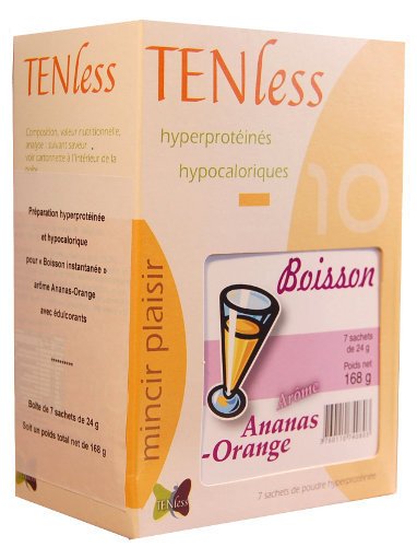 Hyperprotéiné minceur Tenless - Boisson ananas orange - Boîte de 7 sachets de 24g