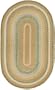 4' x 6' Oval Safavieh BRD314A-4OV Tan/Multi Color Handmade Chinese "Braided Collection" Rug