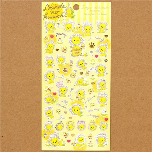 Imagen 2 de cute stickers with yellow lion and little messages