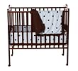 American Baby Company 3-Piece Portable/Mini Crib Set with Large Espresso Dot, Blue