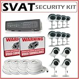 SVAT CV501-16CH-007 Do-it-Yourself DVR Security System with 8 Indoor/Outdoor Night Vision CCD Surveillance Cameras + Accessory Kit