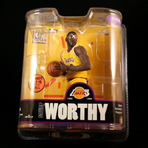 JAMES WORTHY / LOS ANGELES LAKERS * YELLOW JERSEY * McFarlane 6 Inch NBA LEGENDS SERIES 3 Sports Picks Action Figure