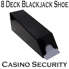  Casino Grade 8-Deck Blackjack Dealer Shoe - Casino Security Black
