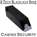 Casino Grade 8-Deck Blackjack Dealer Shoe - Casino Security Black