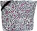 Black & White with Hot Pink Leopard Micro-Fiber Large FLAT Tote Bag