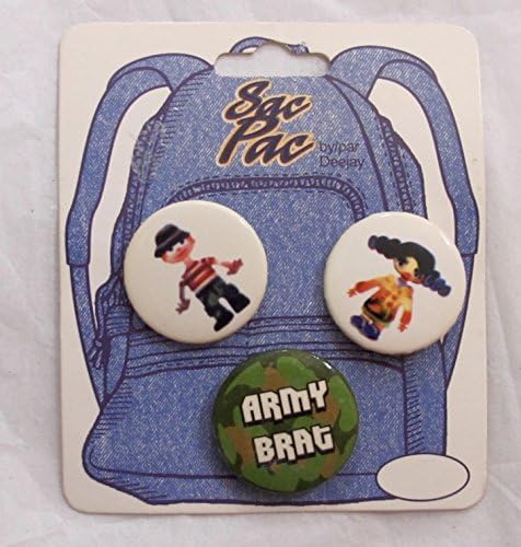 Deejay SAC PAC Pack of 3 PINS ('BOY', 'GIRL' &amp; ARMY BRAT) Each PIN 1" Diameter