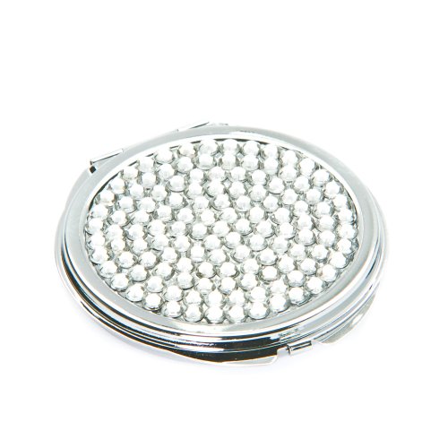 Clear Crystal Metal Cosmetic Makeup Mirror