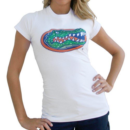 Florida Gators Ladies White Krista Premium T-shirt (Large)