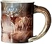 Wild Wings Autumn Mist - Elk Sculpted Mug by Rosemary Millette