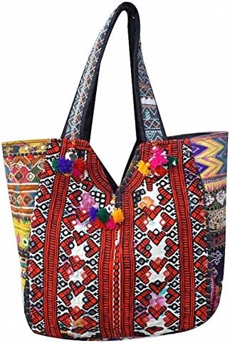 Jaipur Forever Women's Old Vintage Fabric Tribal Handbags For Party 56Cm*40Cm Antique Color