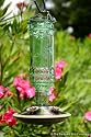 Antique Glass Bottle Hummingbird Feeder