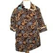 Corky And Company Girls Winter Coat Turquoise and Brown Lace and Flowers Sweet Pea