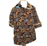 Corky And Company Girls Winter Coat Turquoise and Brown Lace and Flowers Sweet Pea