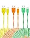 Micro USB Charger, Eversame 3-Pack 6Ft 1.8M Premium Nylon Braided Extra Long USB2.0 A Male to Micro B Data Sync Charger Cables For Samsung Galaxy S6 Edge/Tab4, LG Volt, and more (Yellow Orange Green)