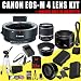 Canon EF-M Lens Adapter Kit for Canon EF / EF-S Lenses with Canon EF-S 18-55mm f/3.5-5.6 IS Lens + Canon EF 50mm f/1.8 II SLR Lens + Two LP-E12 Replacement Lithium Ion Battery + External Rapid Charger + 16GB SDHC Class 10 Memory Card + 58mm Wide Angle Lens + 58mm 2x Telephoto Lens + 58mm 3 Piece Filter Kit + Mini HDMI Cable + Full Size Tripod + SDHC Card USB Reader + Memory Card Wallet + Deluxe Starter Kit