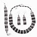 Necklace Earrings Bracelets Sterling Silver Black Onyx Jewelry 9 inches (gnklcs386)