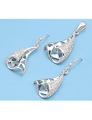 Sterling Silver Sets With Cubic Zirconia