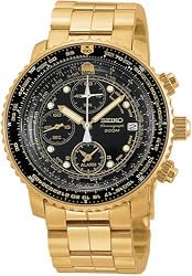 Seiko Men's SNA414 Flight Alarm Chronograph Watch