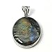 PEPPERLONELY Natural Oval Labradorite Pendant