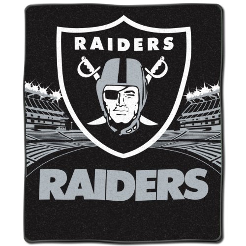 NFL Oakland Raiders 50-Inch-by-60-Inch Micro Raschel Throw 