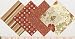 40 4" Bohemian Retro Orange Quilt Cotton Pre-cut Fabric Squares