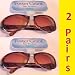 2 Pairs 1.25 Strength Sun Readers Bifocal Sunglasses Full Frame by Foster Grant