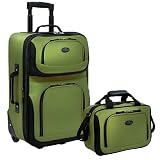 U.S. Traveler Rio 2 pc Expandable Carry On Luggage Set Green 51LLkYKBmOL. SL160 U.S. Traveler Rio 2 pc Expandable Carry On Luggage Set Green