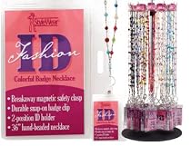 Fashion Id 36" Beaded Badge Holder Lanyard w/ Breakaway Neck
