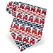 Men's Republican Stripe Polyester Tie by Parquet Novelties in White