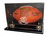 Super Bowl XLII Logo NFL Football Coach's Choice Display Case