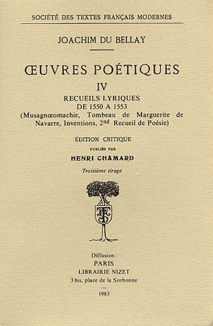 Recueils lyriques de 1550 � 1553