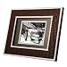 5x7_5.6_128_ brown faux leather with silver bead Digital Picture Frame