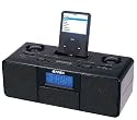 Jensen Universal Docking Station/Alarm Clock with Built-in Speakers for iPod and MP3 Players (Black)