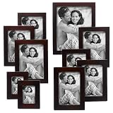 Linear Wood Frames 10-pc. Set- Walnut