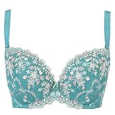 （アモスタイル）AMO'S STYLE It's AMO刺しゅう レース ブラジャー(ラージ)+ショーツ セット