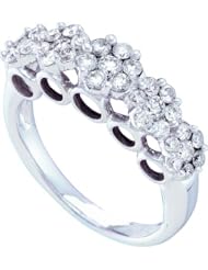 1.51CTW ROUND DIAMOND LADIES FLOWER RING