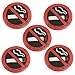 uxcell 5Pcs No Smoking Sign Wall Window Car Sticker Decal