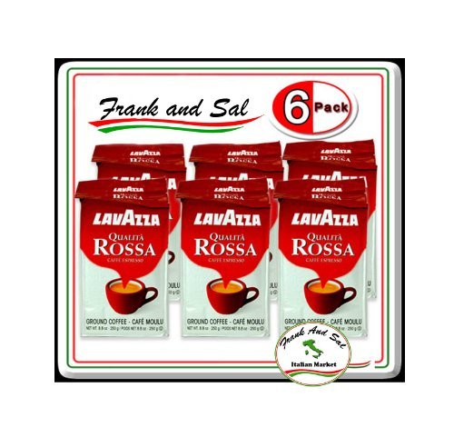 Lavazza Qualita Rossa, Caffe Ground Espresso, 6 Pack