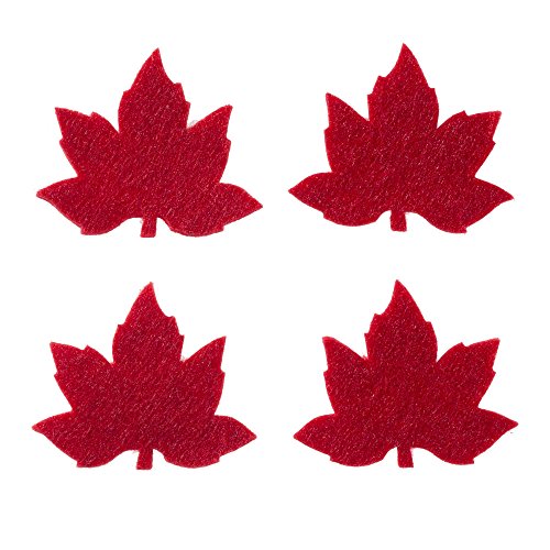 Feltfriend 25 Pieces Maple Leaves Shaped Die Cut Felt (Red - YS352-M12)