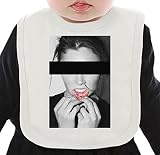 Why Not Naughty Lips ネクタイを有する有機ビブ Medium