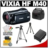Pocket Video Camera Canon Vixia HF M40 Flash Memory 1080p HD Digital Video Camcorder with Battery + Case + Tripod + Accessory Kit Pocket Video Camera Canon Vixia HF M40 Flash Memory 1080p HD Digital Video Camcorder with Battery + Case + Tripod + Accessory Kit