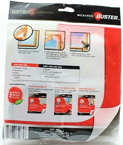 Weather Buster Two 3' x 5' Window Clear Shrink Film Insulation Kit (Pack of 2)