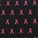 Pink Ribbon For Breast Cancer Awareness Black Microfiber Tie