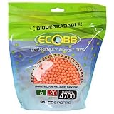 EcoBB 4700ct Biodegradable Bag Airsoft BBs - .20g - Hi Vis Orange