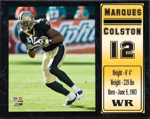 Encore Select 520-FBNO12 New Orleans Saints Marcus Colston 12 in. x 15 in. Plaque