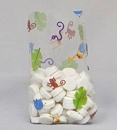 Jungle Animal Cellophane Bags, Pack of 25 Great for Baby Showers and Birthday Parties